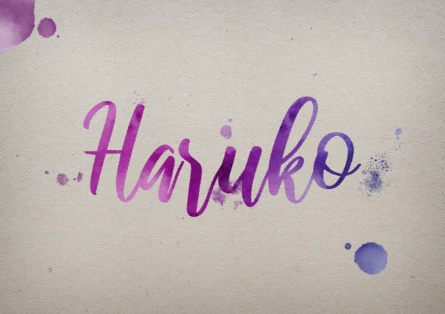 Free photo of Haruko Watercolor Name DP