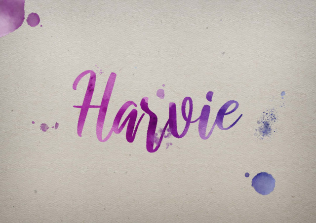 Free photo of Harvie Watercolor Name DP