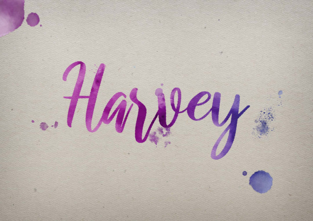Free photo of Harvey Watercolor Name DP