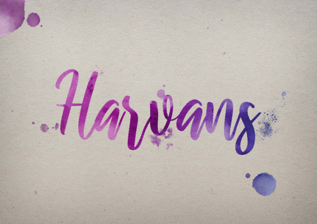 Free photo of Harvans Watercolor Name DP