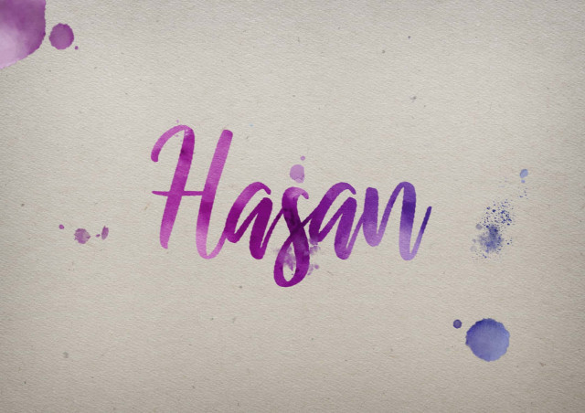 Free photo of Hasan Watercolor Name DP