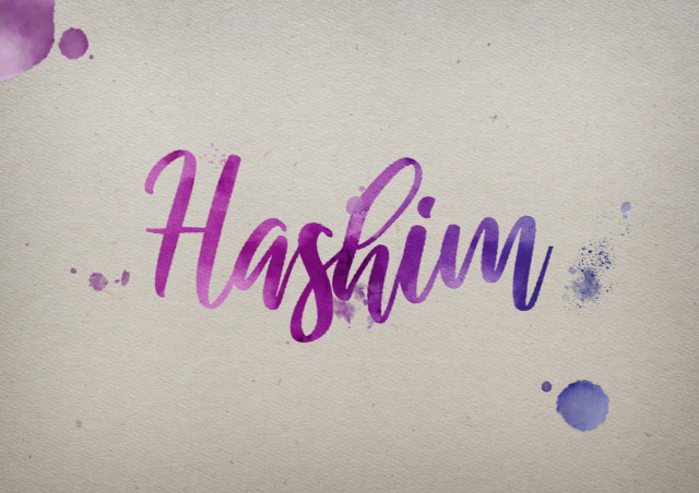 Free photo of Hashim Watercolor Name DP