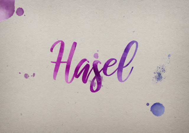 Free photo of Hasel Watercolor Name DP