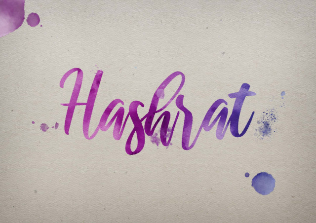 Free photo of Hashrat Watercolor Name DP