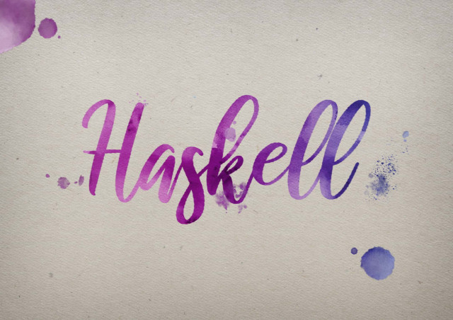 Free photo of Haskell Watercolor Name DP