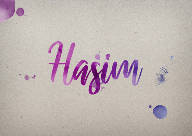 Free photo of Hasim Watercolor Name DP