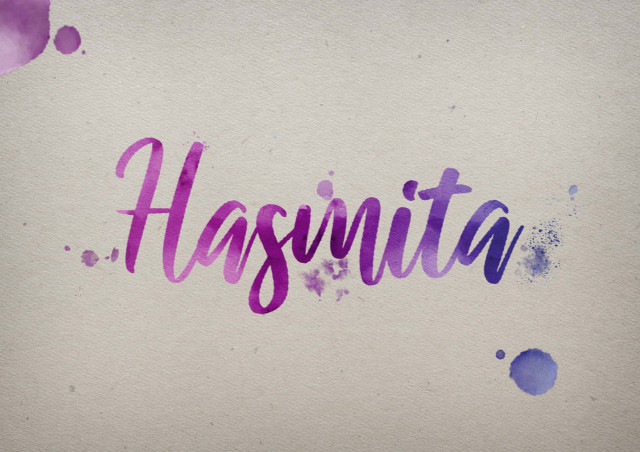 Free photo of Hasmita Watercolor Name DP