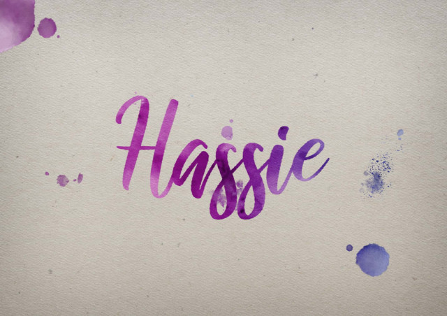 Free photo of Hassie Watercolor Name DP