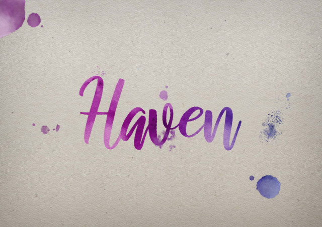 Free photo of Haven Watercolor Name DP