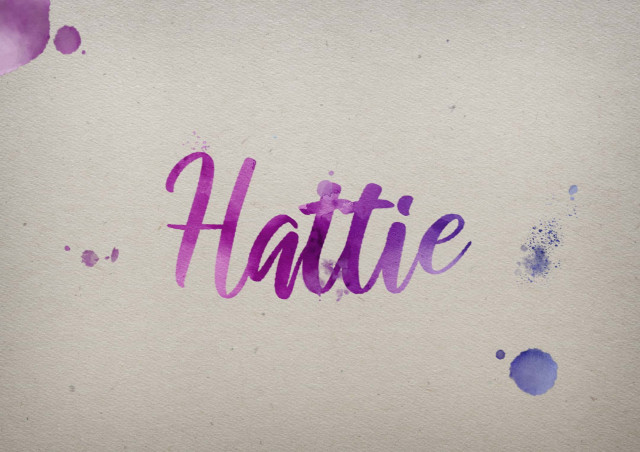 Free photo of Hattie Watercolor Name DP