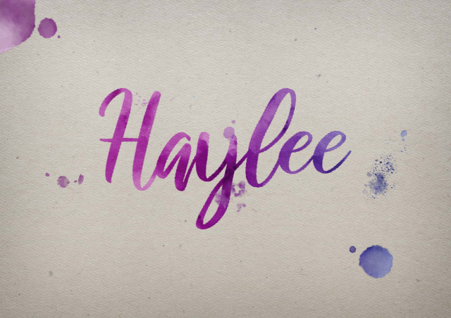 Free photo of Haylee Watercolor Name DP
