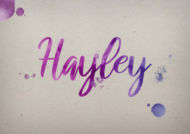 Free photo of Hayley Watercolor Name DP