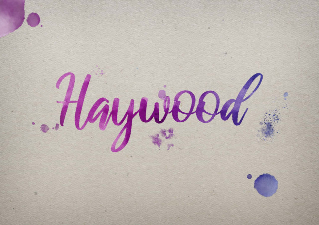 Free photo of Haywood Watercolor Name DP