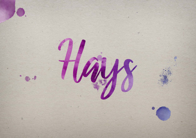 Free photo of Hays Watercolor Name DP