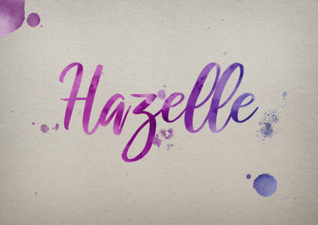 Free photo of Hazelle Watercolor Name DP