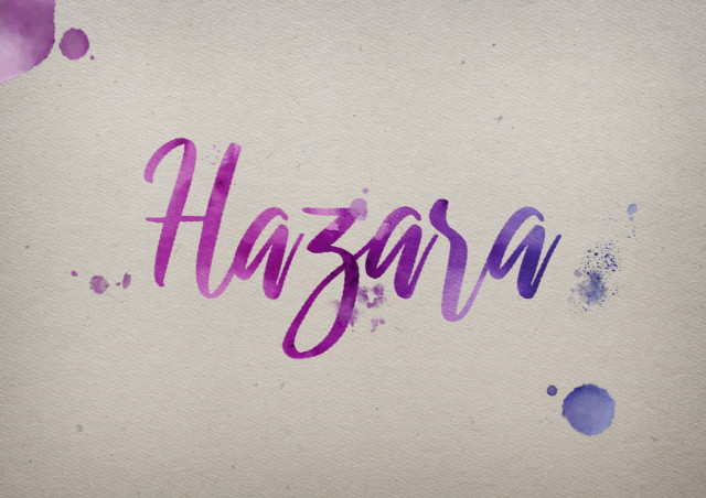 Free photo of Hazara Watercolor Name DP