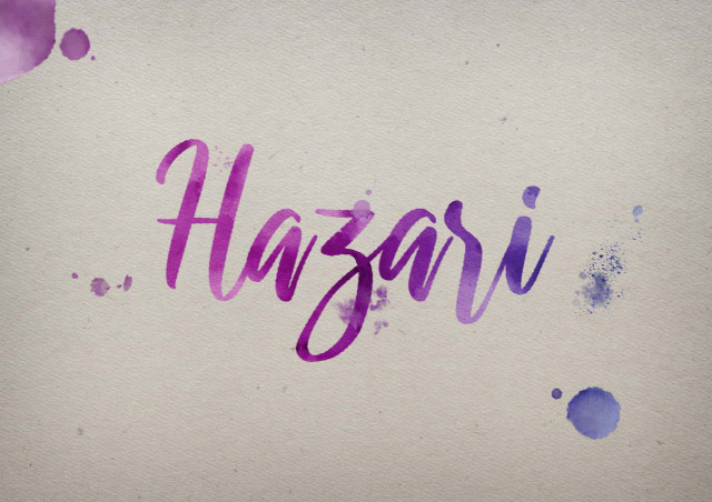 Free photo of Hazari Watercolor Name DP