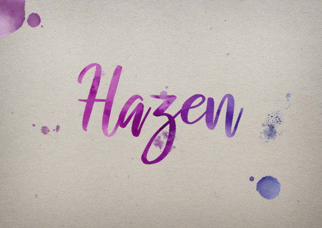 Free photo of Hazen Watercolor Name DP