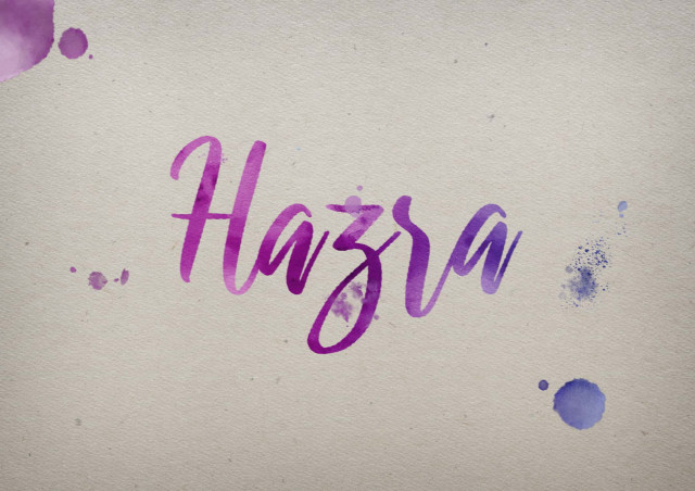 Free photo of Hazra Watercolor Name DP