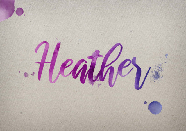 Free photo of Heather Watercolor Name DP