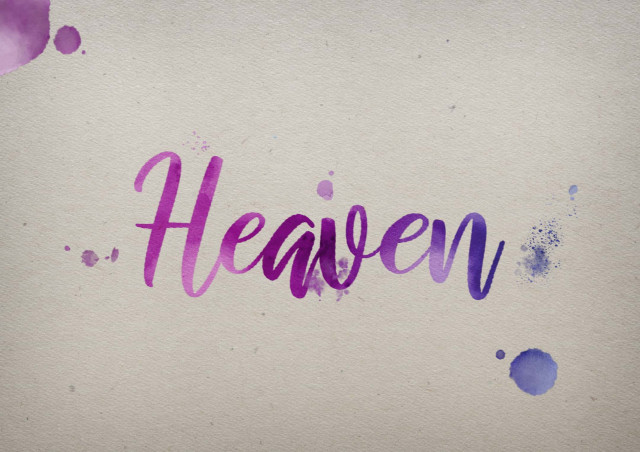 Free photo of Heaven Watercolor Name DP