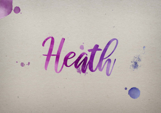 Free photo of Heath Watercolor Name DP