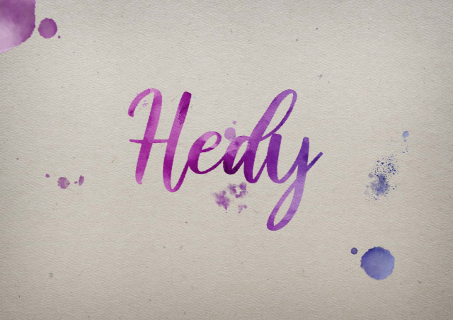 Free photo of Hedy Watercolor Name DP