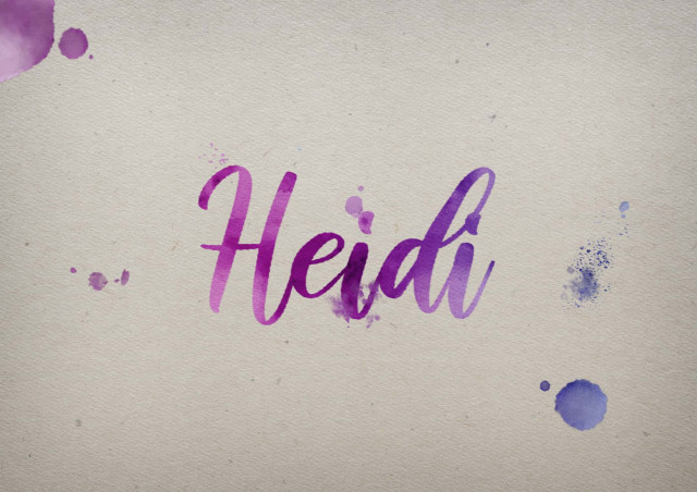 Free photo of Heidi Watercolor Name DP