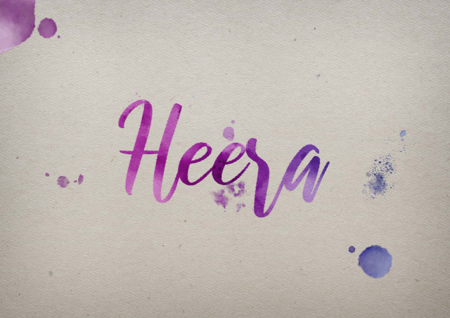 Free photo of Heera Watercolor Name DP