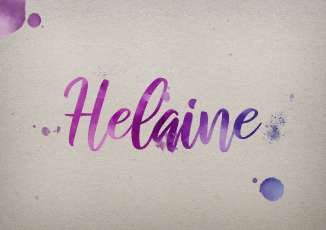 Free photo of Helaine Watercolor Name DP