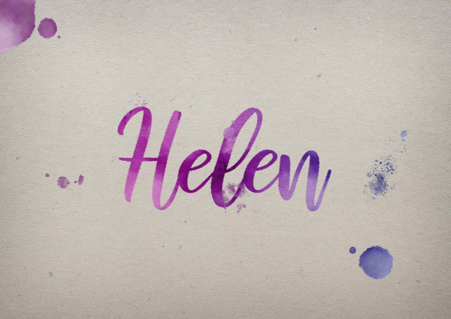 Free photo of Helen Watercolor Name DP