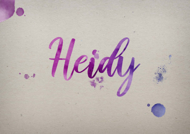 Free photo of Heidy Watercolor Name DP