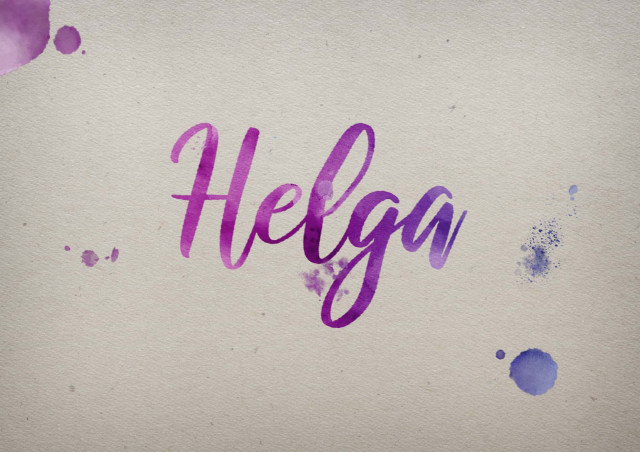 Free photo of Helga Watercolor Name DP