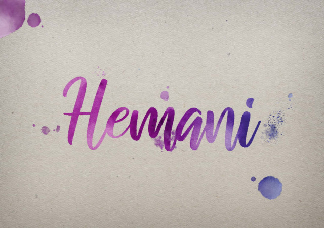 Free photo of Hemani Watercolor Name DP
