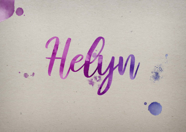 Free photo of Helyn Watercolor Name DP