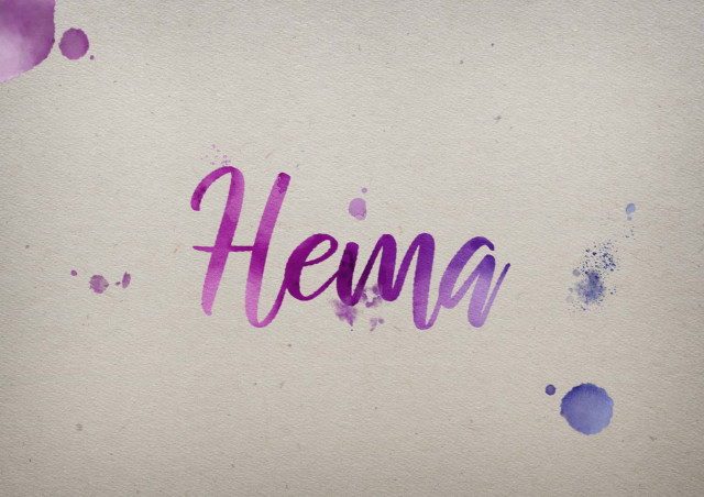 Free photo of Hema Watercolor Name DP