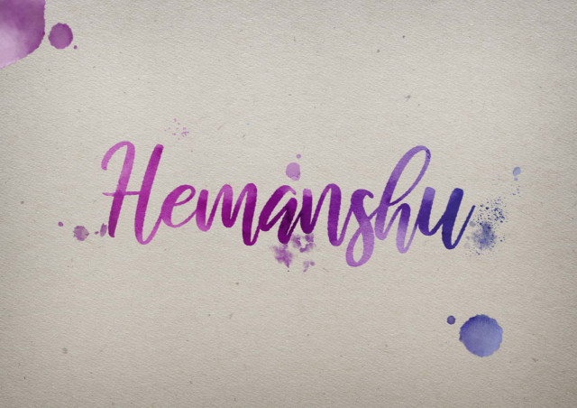 Free photo of Hemanshu Watercolor Name DP