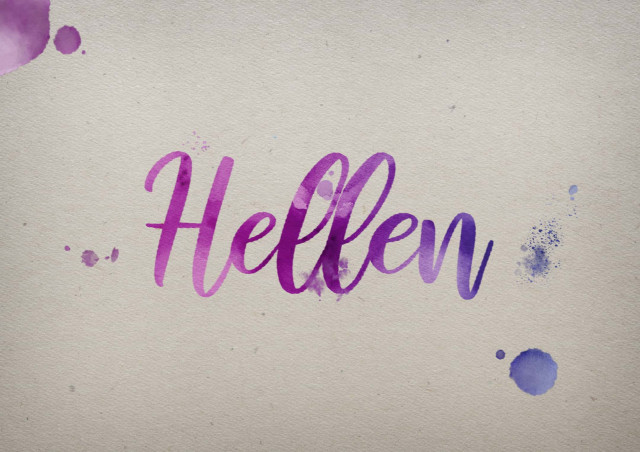 Free photo of Hellen Watercolor Name DP