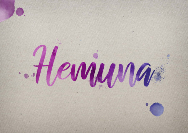 Free photo of Hemuna Watercolor Name DP