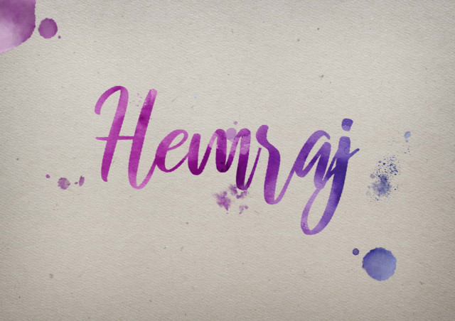 Free photo of Hemraj Watercolor Name DP