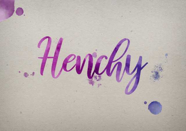 Free photo of Henchy Watercolor Name DP