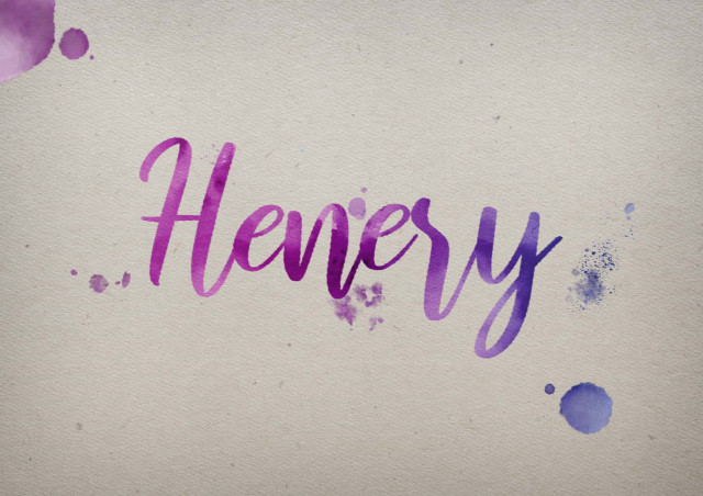 Free photo of Henery Watercolor Name DP