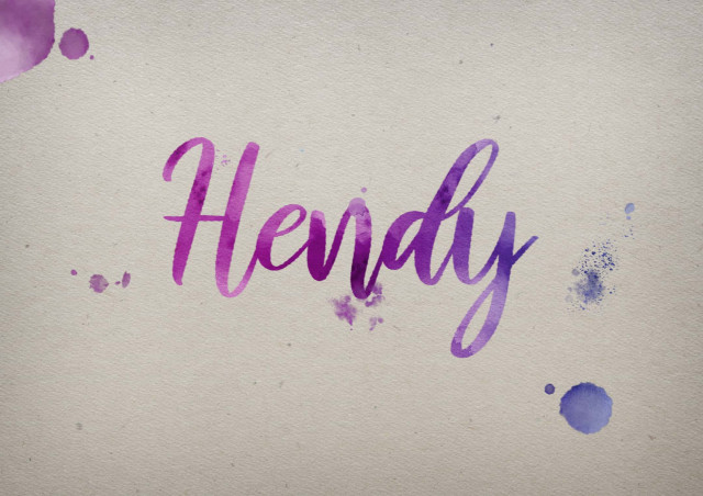 Free photo of Hendy Watercolor Name DP