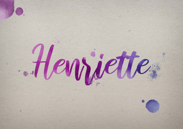 Free photo of Henriette Watercolor Name DP