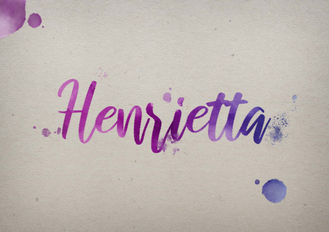 Free photo of Henrietta Watercolor Name DP