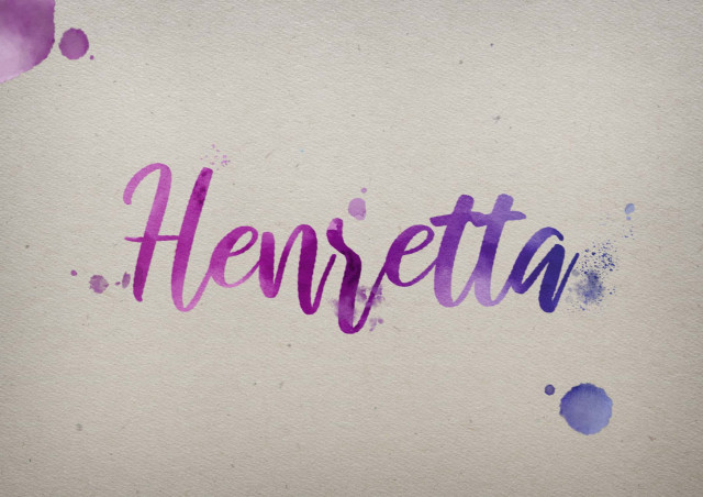 Free photo of Henretta Watercolor Name DP