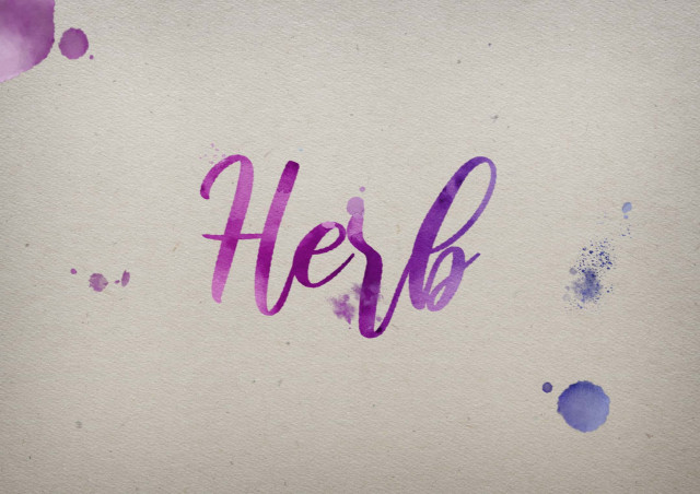 Free photo of Herb Watercolor Name DP