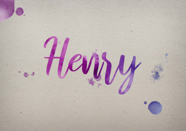 Free photo of Henry Watercolor Name DP