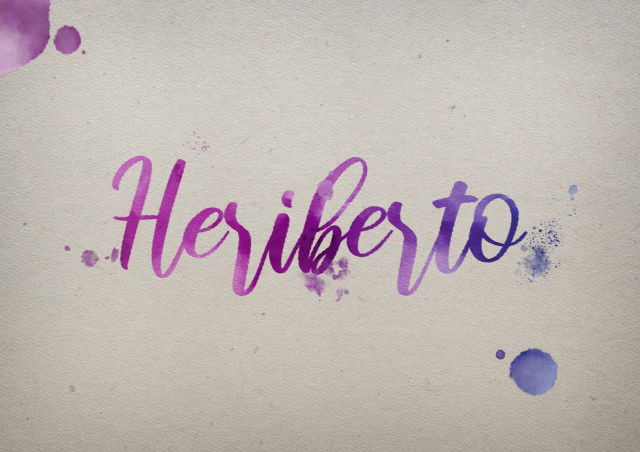 Free photo of Heriberto Watercolor Name DP