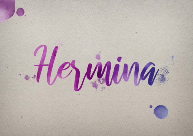 Free photo of Hermina Watercolor Name DP